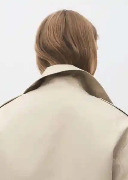 Chaqueta Lipa Beige Talla XS Mujer Mango