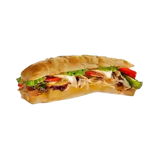 Sándwich de pollo desmenuzado