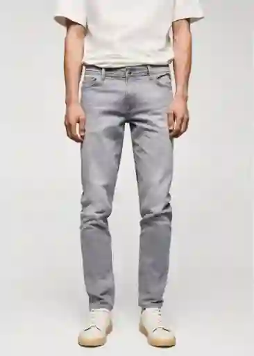 Jean Jan Tejano Gris Claro Talla 38 Hombre Mango