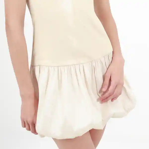 Vestido Globo Manga Sisa Beige Talla XL 574037