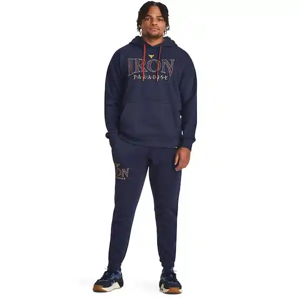 Under Armour Hoodie Sudadera Project Rock Rival Hombre Azul T. M