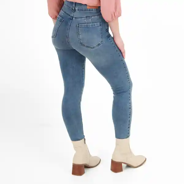 Jean Ilussion Tiro Medio Bota Recta Azul Talla 8 - 630900