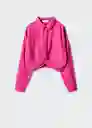 Camisa Bambú Fucsia Talla XL Mujer Mango