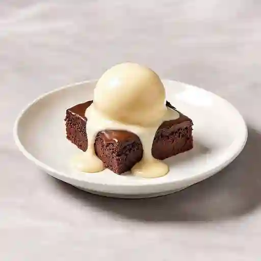 Browni con Helado