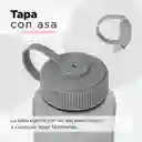 Botella de Plástico de Agua Fría con Asa Cool Gris Miniso 