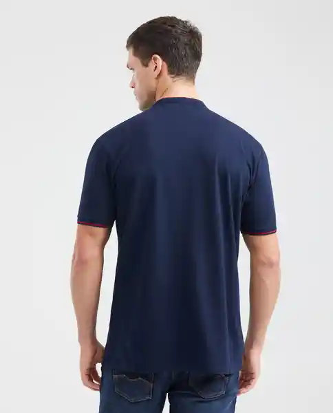 Camiseta Polo Details Azul Dark Ultra Oscuro L Chevignon