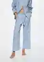 Pantalón Pijama Garbi-I Azul Talla L Mujer Mango