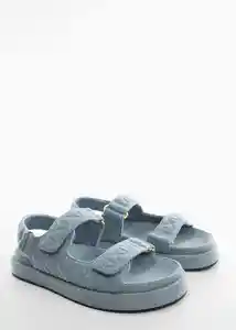 Sandalias Tania Tejano Gris Claro Talla 41 Mujer Mango