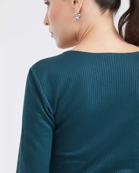 Camiseta Ribbed Verde Nafta Ultra Oscuro T. XS Chevignon