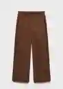 Pantalón Lupe Marrón Talla S Mujer Mango