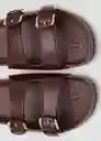 Sandalias Square Burdeos Talla 37 Mujer Mango