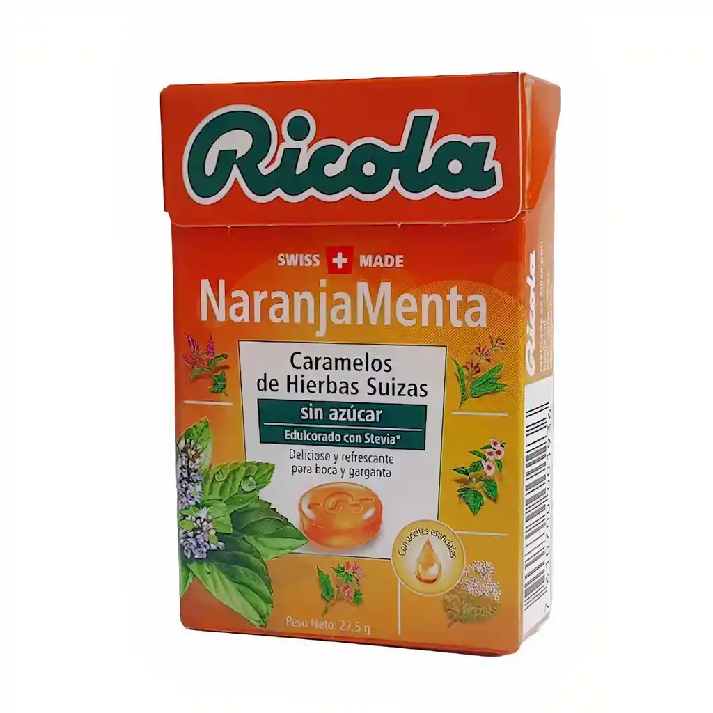 Ricola Caramelos Naranja Menta Sin Azúcar