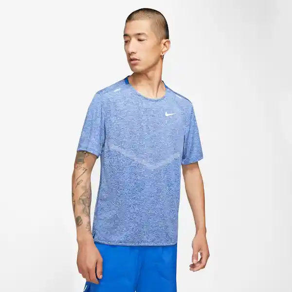 Nike Camiseta Rise 365 Manga Corta Azul Talla XL