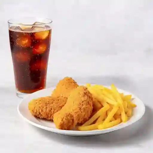 Pollo Apanado Y Papas