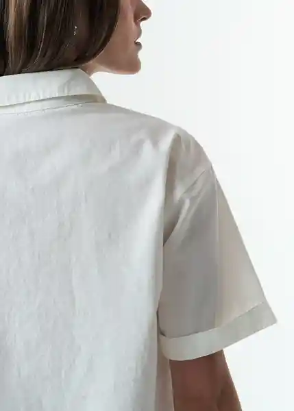 Camisa Cely Mujer Crudo Puro Claro Talla S 513G351 Naf Naf