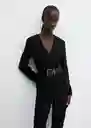 Enterizo Mono Taitai Negro Talla L Mujer Mango