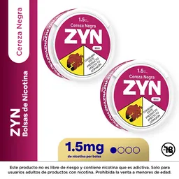 2 x Zyn Cereza Negra 1.5 mg