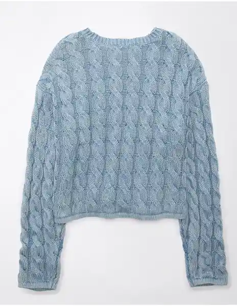 Suéter Tejido Mujer Azul Talla X-SMALL American Eagle