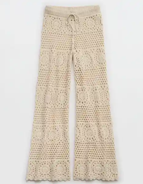 Pantalón Aerie Beige Talla: SM REGULAR 8501109 American Eagle