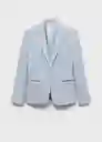 Blazer Americana Borevi Celeste Talla 38 Mujer Mango