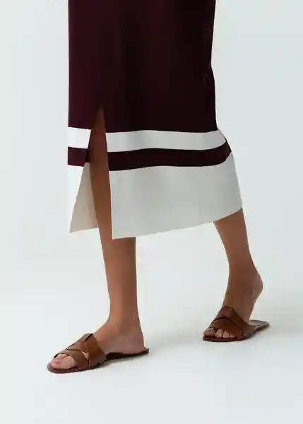 Falda Mujer Morado Sombrío Ultra Oscuro Talla L 542G035 Naf Naf