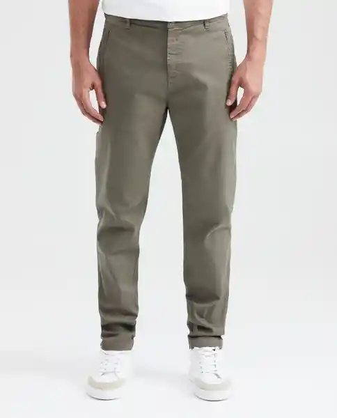 Pantalón Elasticated Waist Verde Cocodrilo Talla 34 Chevignon