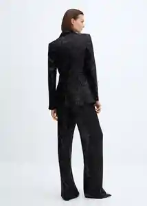 Blazer Americana Glitter Negro Talla XS Mujer Mango