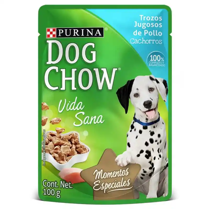 Dog Chow Alimento Húmedo para Perro Cachorro Trozos de Pollo