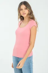 Camiseta Basica Gotera Color Rosado Oscuro Talla XS Ragged