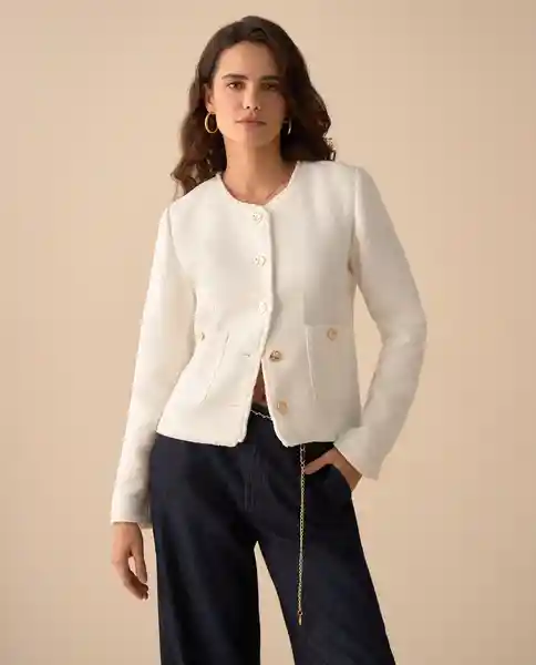 Chaqueta Blanco Puro Claro Talla S 421G202 Esprit