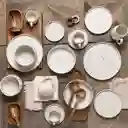 Set Plato Mediano Mármol Cuarcita 20 cm Ambiente Gourmet