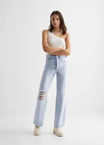 Pantalón Jean Straight Bleach Talla 19 Mango Teen Girl Mango