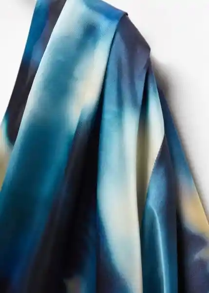 Blusa Vega-W Azul Noche Talla L Mujer Mango