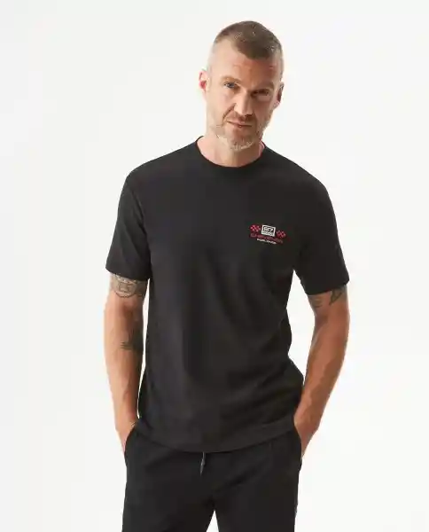 Camiseta Small Graphic Masculino Negro Sombrio Talla M Chevignon
