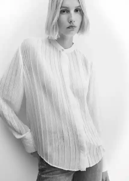 Blusa Alice Crudo Talla M Mujer Mango