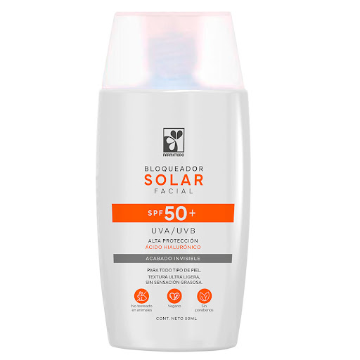 Bloqueador Solar Facialfarmatodo Spf 50+ Acabado Invisible Ácido Hialurónico