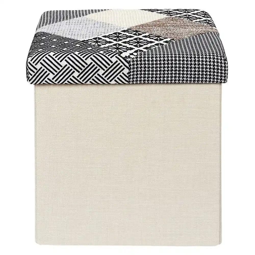 M + Design Asiento Pouf Recorte Cuadros 38 X 38 X 38 Cm