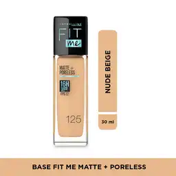 Maybelline Base Líquida Fit Me Tono Nude Beige 125