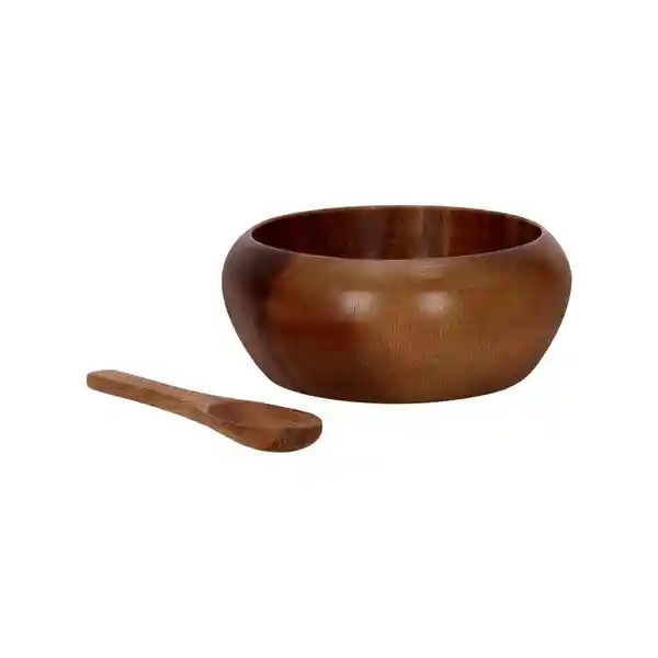 Bowl Madera Con Cuchara Diseño 0002 Casaideas