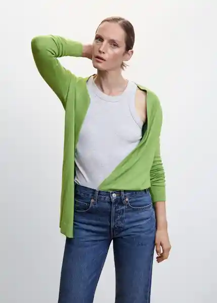 Cárdigan Alma Verde Talla XS Mujer Mango