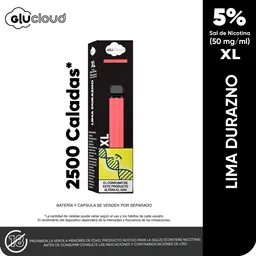Glucloud Vapeador  Lima Durazno XL