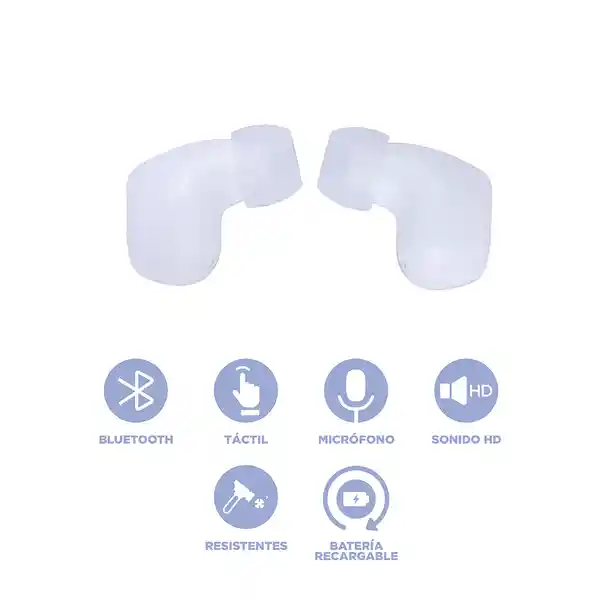 Audifonos Tws Space Capsule Serie Blanco D50 Miniso