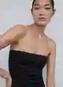 Vestido Tomo Negro Talla S Mujer Mango