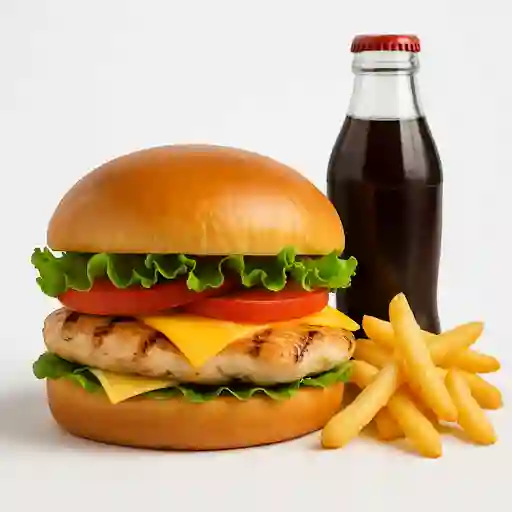 Hamburguesa Clásica Pollo en Combo