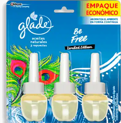 Glade Ambientador Aceites Naturales Repuesto x 3 Unidades