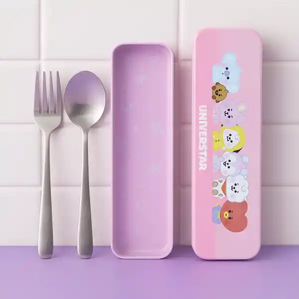 Juego de Cubierto Baby Serie Bt21 Miniso