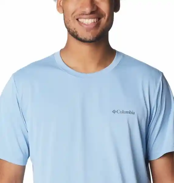 Columbia Camiseta Hike Crew Hombre Azul M 1990391430