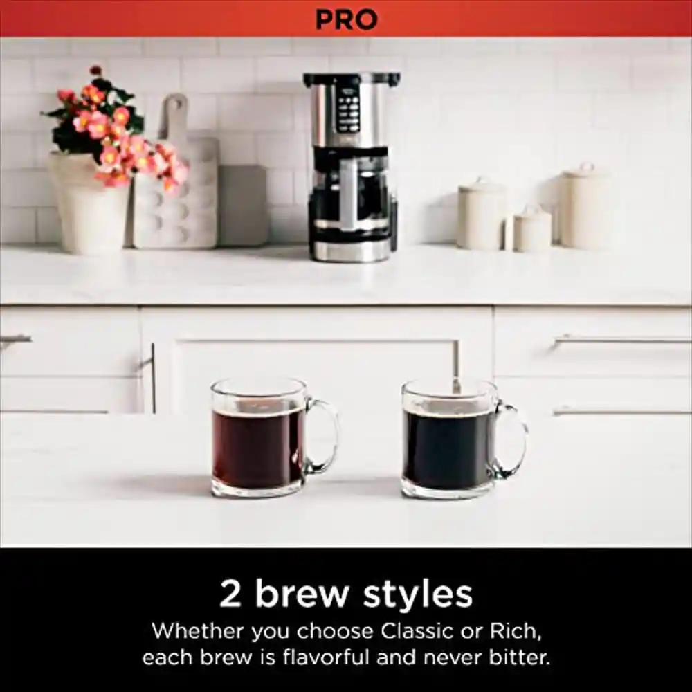 Cafetera Ninja 14 Tazas Programable Con Filtro Permanente Modelo Dcm201 Acero