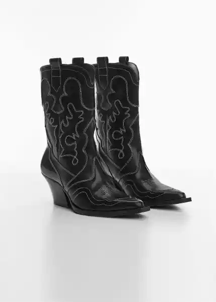 Botas Dolores Negro Talla 38 Mujer Mango