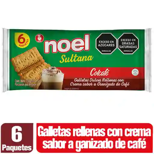 Noel Galleta Dulce Rellena con Crema Sabor Granizado de Café